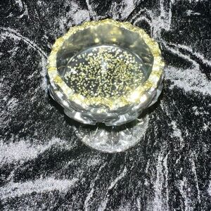 SILVERISH BLACK & GOLD - Custom Handmade Tea Light Candle Holders
